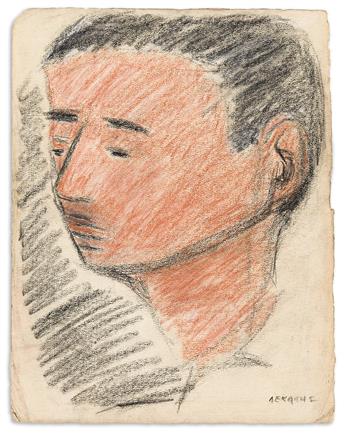 MICHAEL NICHOLAS LEKAKIS (1907 - 1998, AMERICAN) i)Man in Profile, and ii)Man, Three Quarter View,(Pair).